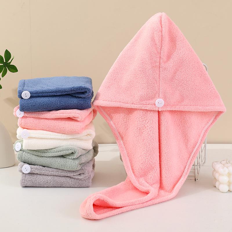 Women's Quick-Dry Single Layer Hair Drying Cap with Strong Water Absorption - Thickened Bath & Home Towel