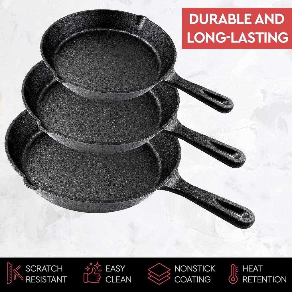 14/16/20cm Cast Iron Frying Pan Non-stick Skillet Omelette Pancake Breakfast Pan Induction Cookware Kitchen Pot