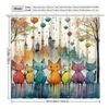 A Whimsical Cats Shower Curtain: Add a Touch of Playfulness to Your Bathroom with This Adorable Design Featuring Colorful