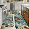 1PC Owl Pattern Kitchen Rug Non-Slip Door Mats Pop design Bathroom Rug Bath Mat Carpet for Home Sink Laundry Decor