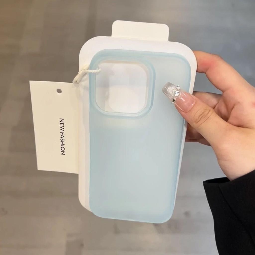 Carcasă Transparentă Culoare Bomboane de Lux Pentru iPhone Air 17 16 15 14 13 12 Pro Max Plus 16E Carcasă Moale din Silicon Mată Transparentă 16+