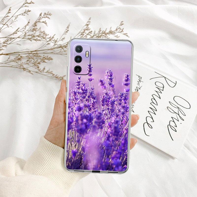 

IK42 Lavender Purple Flower Transparent Phone Case for Motorola Moto G7 G8 G9 G84 G85 G73 G24 G15 Z2 Play Power Plus Motorola Moto G24 Power
