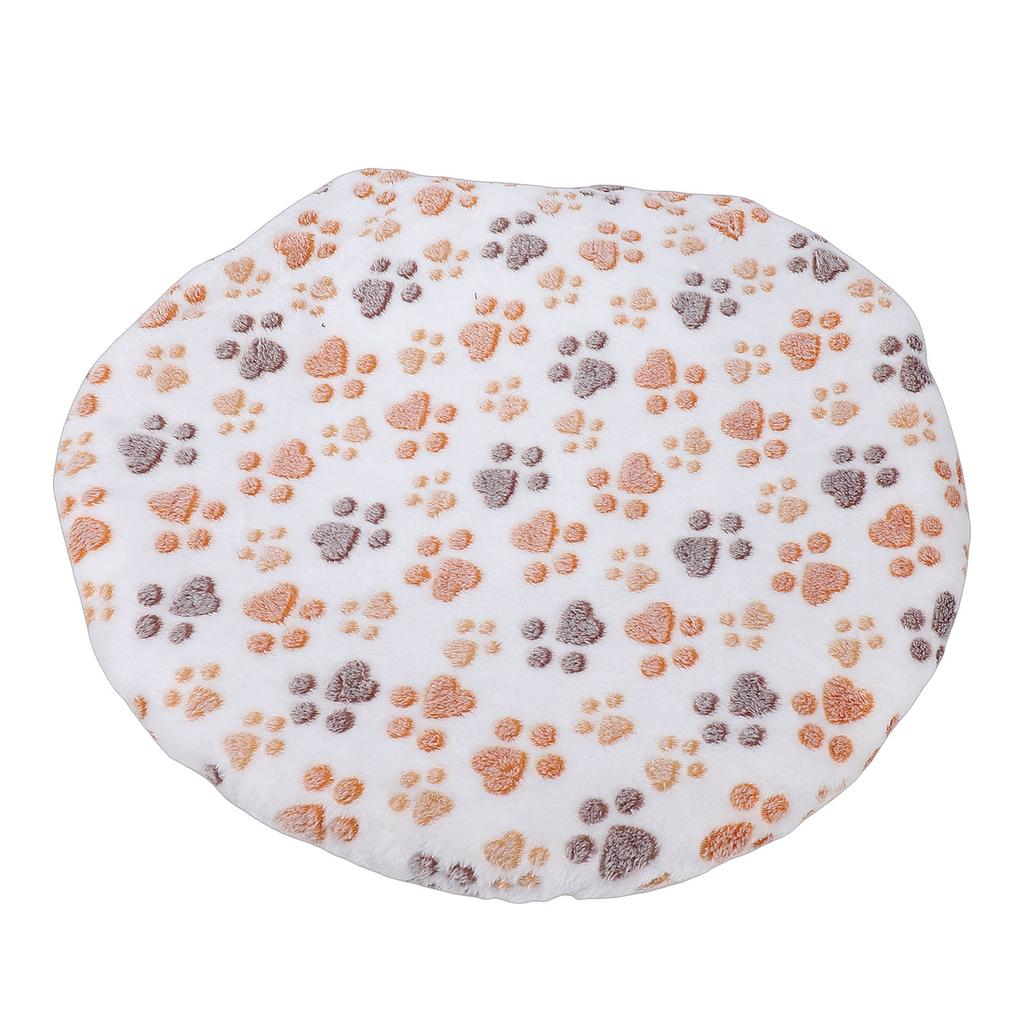 USB Pet Heating Pad Round Double Sided Flannel Thick Warm Dog Cat Heated Blanket Mat for Winter Cold Weather