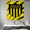 Penarol Fußballverein Wandteppich Ästhetisches Wandbehang Gedruckter Stoffdecke Dekorative Wandteppiche für Schlafzimmer Wohnzimmer Heimdekoration