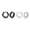 1 Pair/4 Pairs Triangle Hexagon Earrings for Men Women Geometry Hex Huggie Stainless Steel Modern Unique Earring Unisex Jewelry