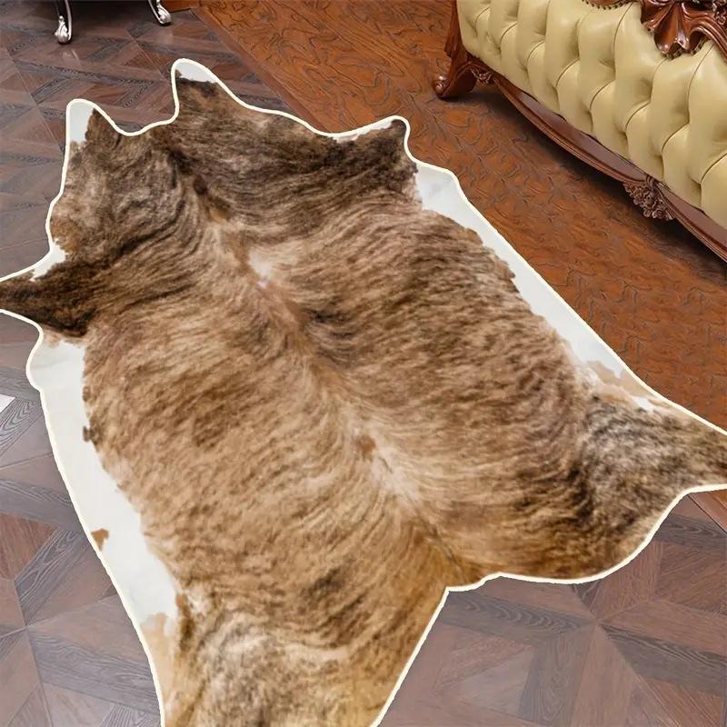 Imitation Animal Skin Cowhide Household Stain-resistant Machine Washable Home Decoration Carpet