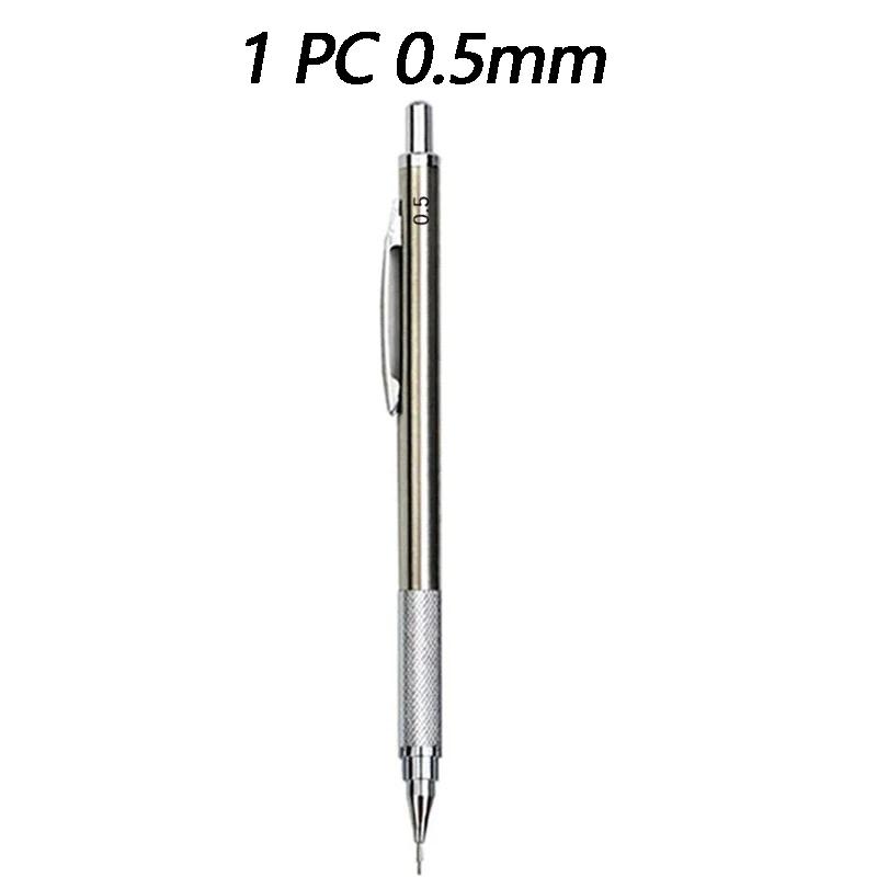 1/2/3 PCS Metal Drawing Pencils 0.3 0.5 0.7 mm HB Art Sketch Writing Mechanical Pencil Leads School Office Supplies Stationery