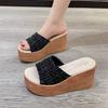 Fashion 2025 Women's Shoes Round Toe Women's Slippers Outdoor Slippers Ladies Casual Wedges Shoes Women Platform Sandals Zapatos Mujer