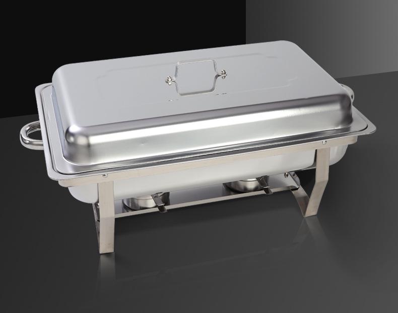 Gold Stainless Steel Square Buffet Warming Stove for Restaurants