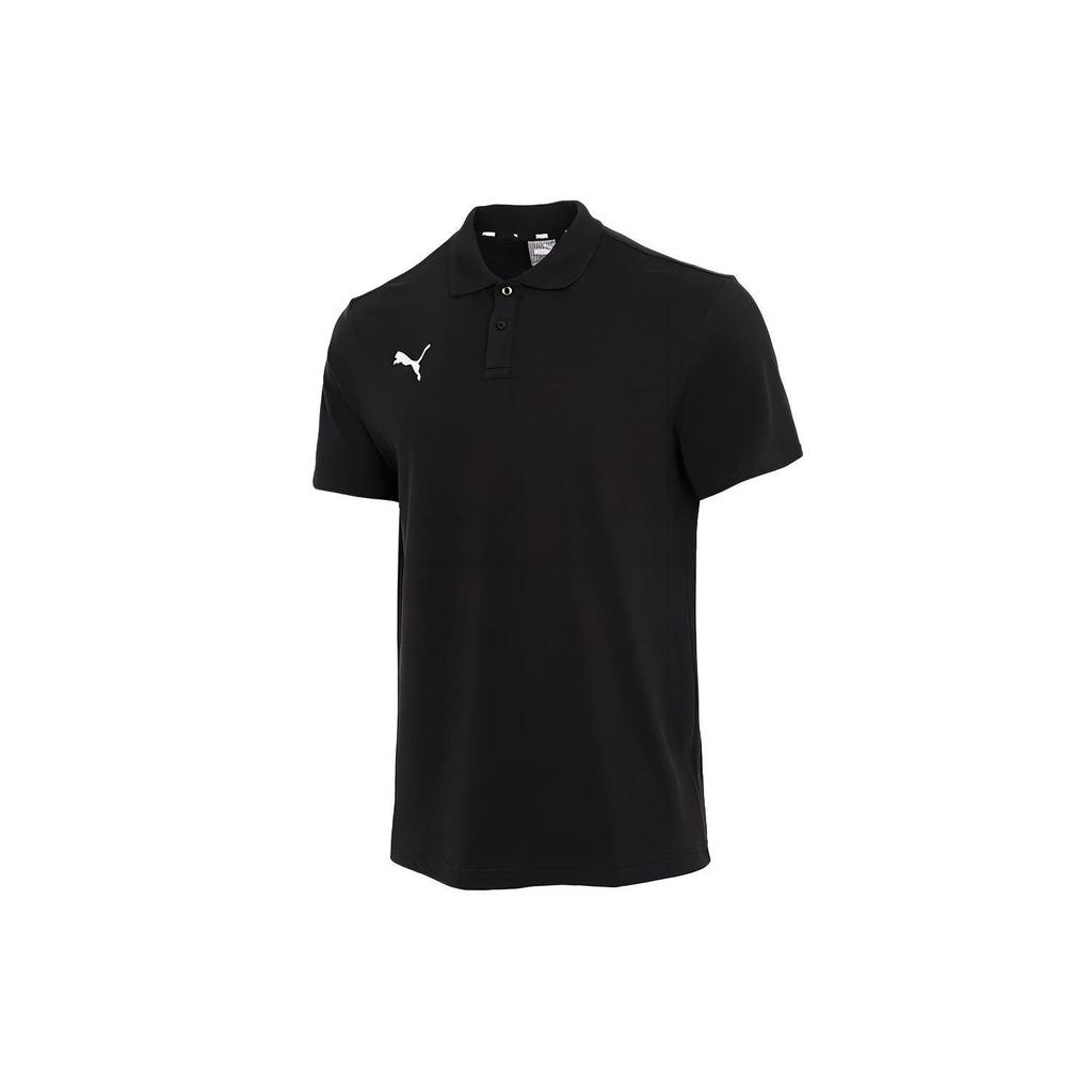 Puma Ensfarget avslappet sportspolo med korte ermer for menn topper svart 656579-03