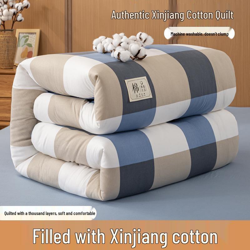 Xinjiang Katoen Dekbed: Dik, Warm, Machinewasbaar, voor Alle Seizoenen - Ideaal voor Lente, Herfst, Winter, Enkele & Dubbele Maten