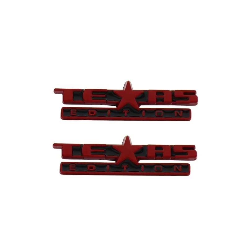 2pcs Premium Texas Edition car Engine Fender trunk Tail Decal Emblem Badge Sticker for American US SUV Off Road Car