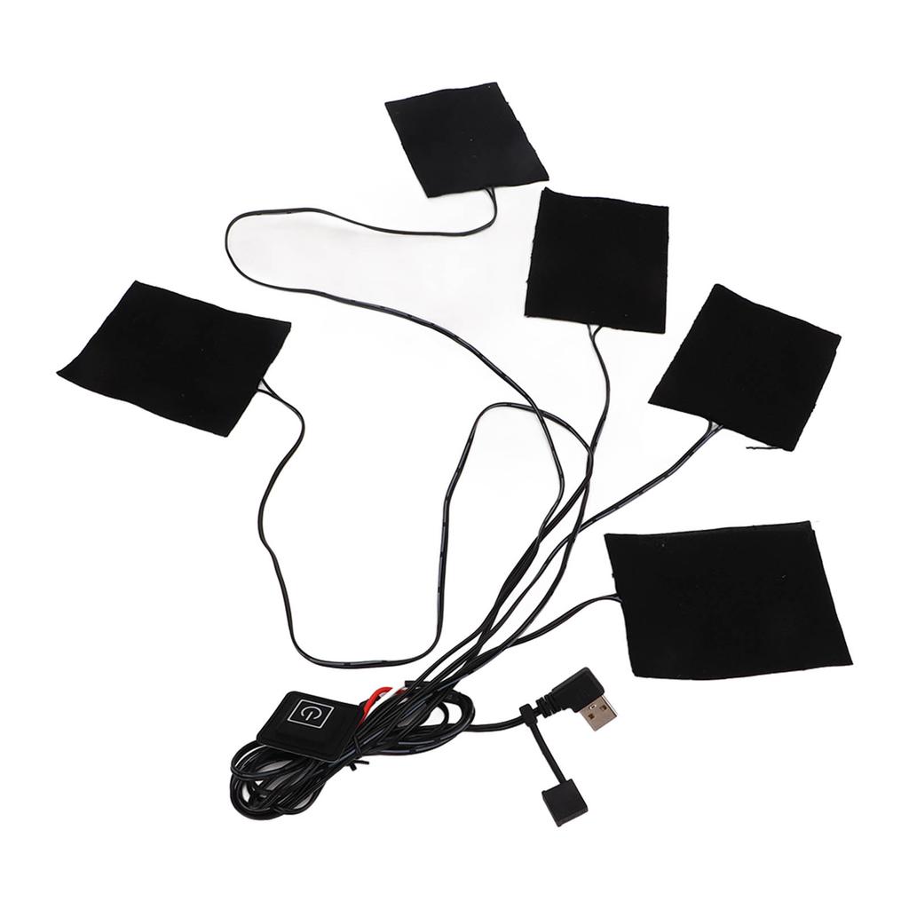 USB Heating Pad Washable Sewable 3 Gears Adjustable 5 In 1 Carbon Fiber Cloth Electric Heater Pad