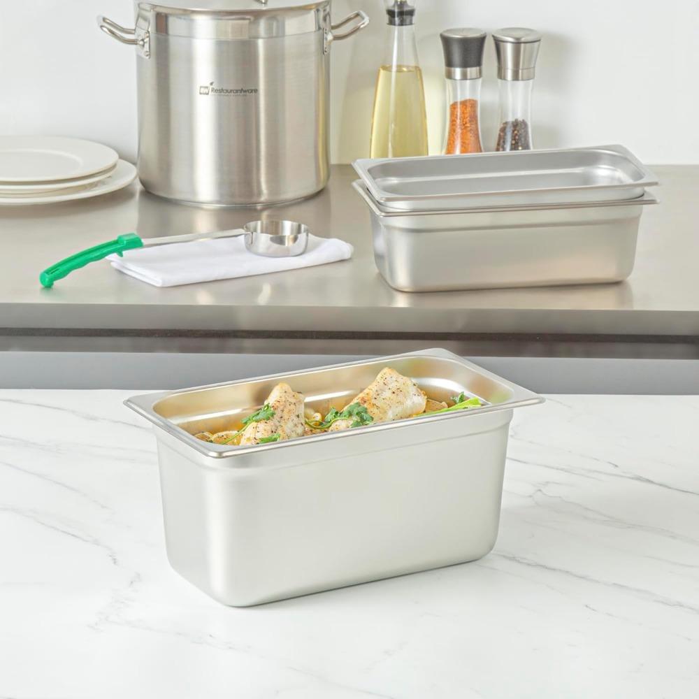 Stainless Steel Canteen Food Basin Rectangular Food Preparation Box Food Storage Box  Commercial