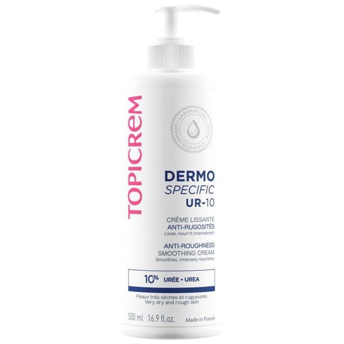 Crème Lissante Anti-Rugosités - TOPICREM - UR 10 - 10% Urée - 500ml - Peaux Très Sèches