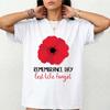 Remembrance Day Poppy TShirt Patriotic Honor Shirt Red Poppy Flower Veteran Tee
