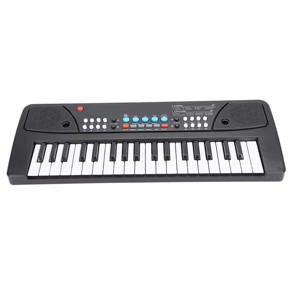 Portable Electronic Piano Multifunctional Keyboard Microphone Baby Music Toy430A1 English Version