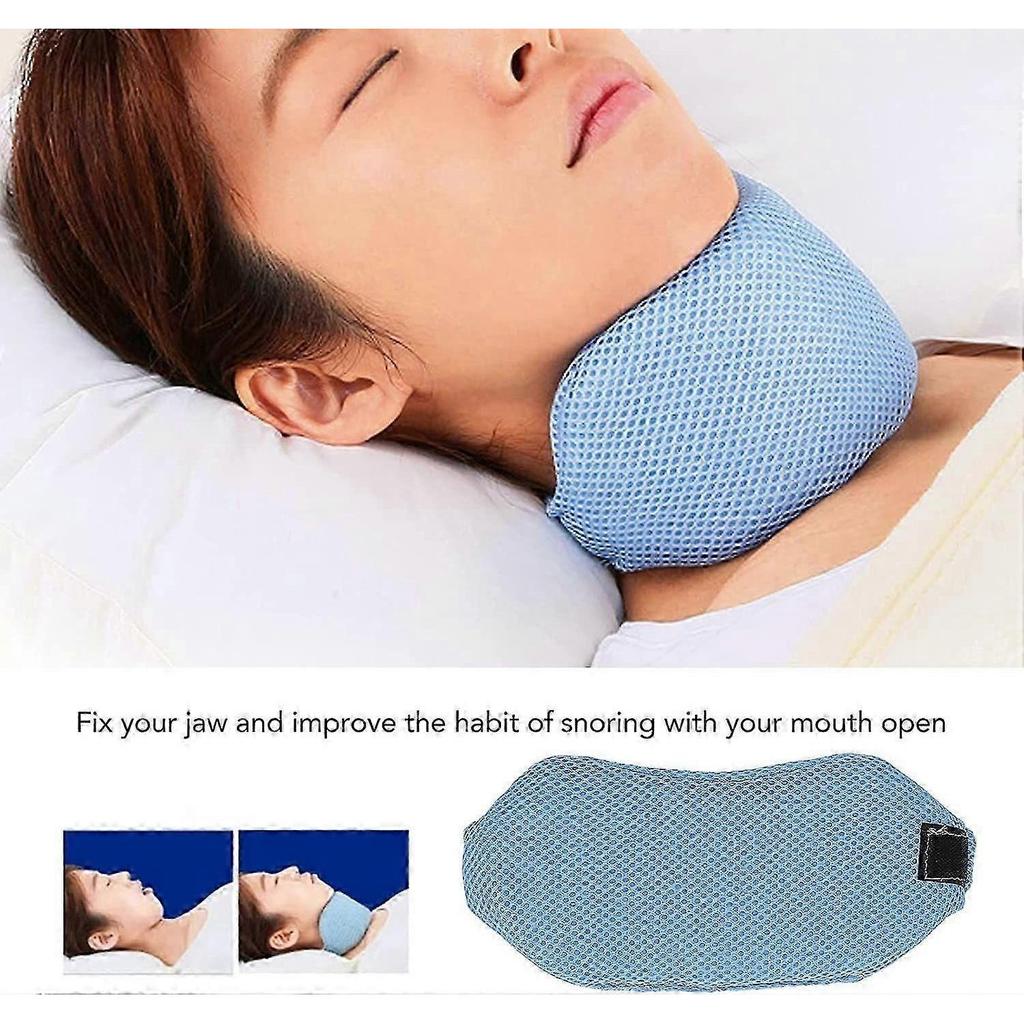 Adjustable Anti Snore Chin Strap, Neck Collar to Stop Snoring, Comfortable Sleep Neck Brace for Improved Sleep Quality, Breathable Design