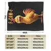 Funny F-Caw-F Chicken FCAWF Chicken Blanket Super Warm Fashion Plush Bedding Throws For Girls Boys Bedroom Bedspread Bed Cover