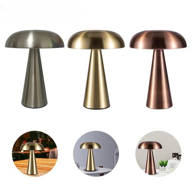 Nordic Tragbare Kleine Pilz Tisch Lampe USB Aufladbare Touch Dimmen Augenschutz Led Nacht Licht Schlafzimmer Atmosphäre