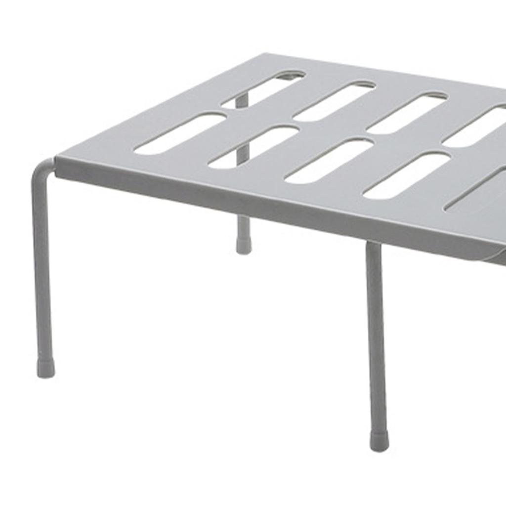 Kitchen Counter Storage Rack Grey ABS Plastic Punch  Expandable Large Capacity Kitchen Cabinet S