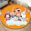 Tappeto Rotondo Family Guy, Tappeto per Soggiorno Camera da Letto Divano Stanza dei Giochi Decorazione, Tappetino Antiscivolo