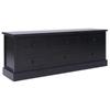 Day and Night - Day and Night TV Cabinet Solid Black Paulownia Wood 108x30x40 Cm