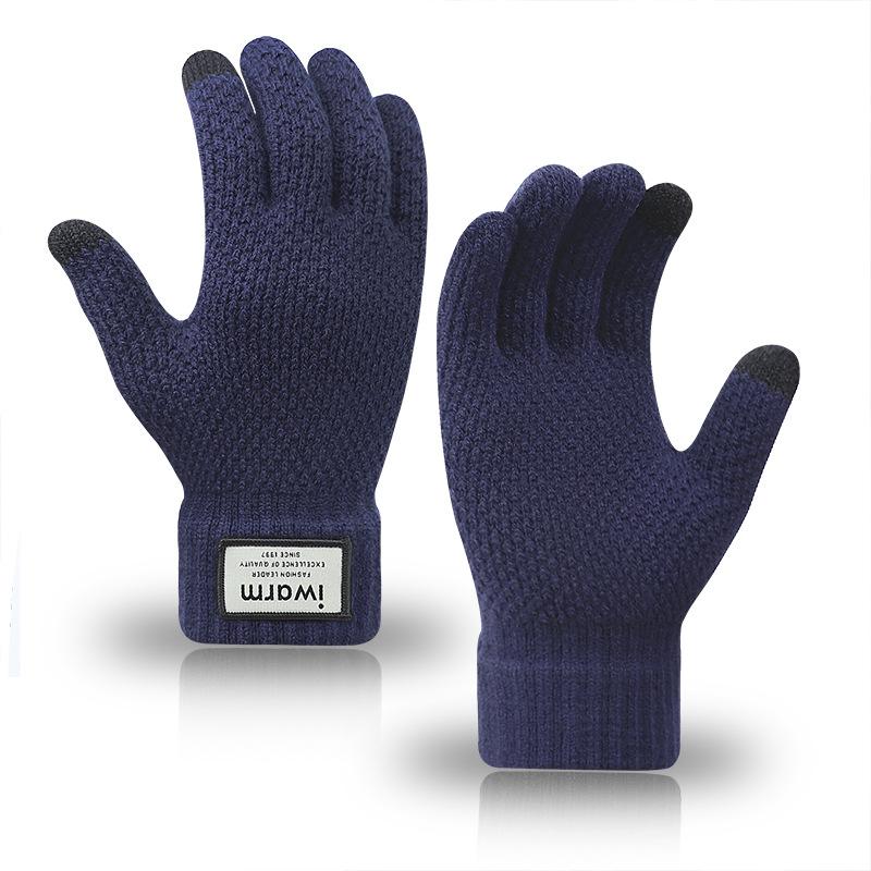 Iwarm liebt Wärme Herren- und Damen-Strickhandschuhe Winter Outdoor Kälteschutz Warme Fleece-Jacquard-Handschuhe Großhandel