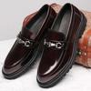 Men's Dress Shoes Horse Street Buckle Men's Oxford Shoes Wedding Party Office Formal Shoe