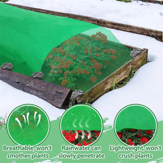 Winter Plant Cold-Proof Cloth Planter Box Frost Blanket Freeze Protection Cover from Frost Sun for Outdoor Plants Shrubs Vegetable Rows