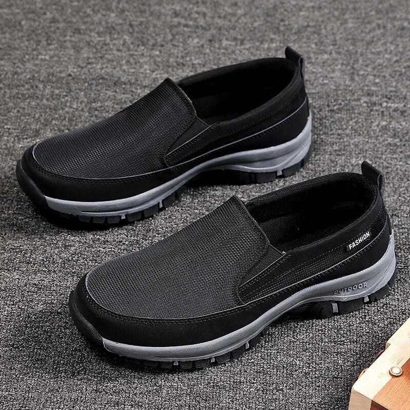 New cloth shoes men's spring and summer soft-soled casual sports men's shoes medium walking shoes