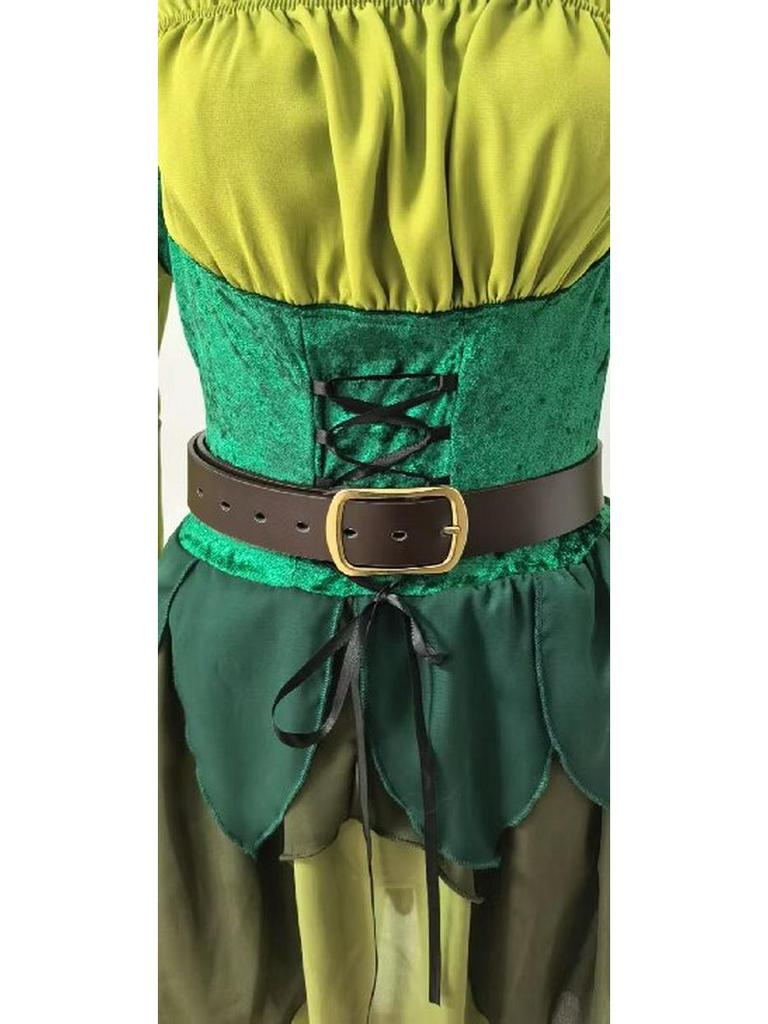 Damen Mittelalter Fee Elf Zauberer Kleid Halloween Kostüm