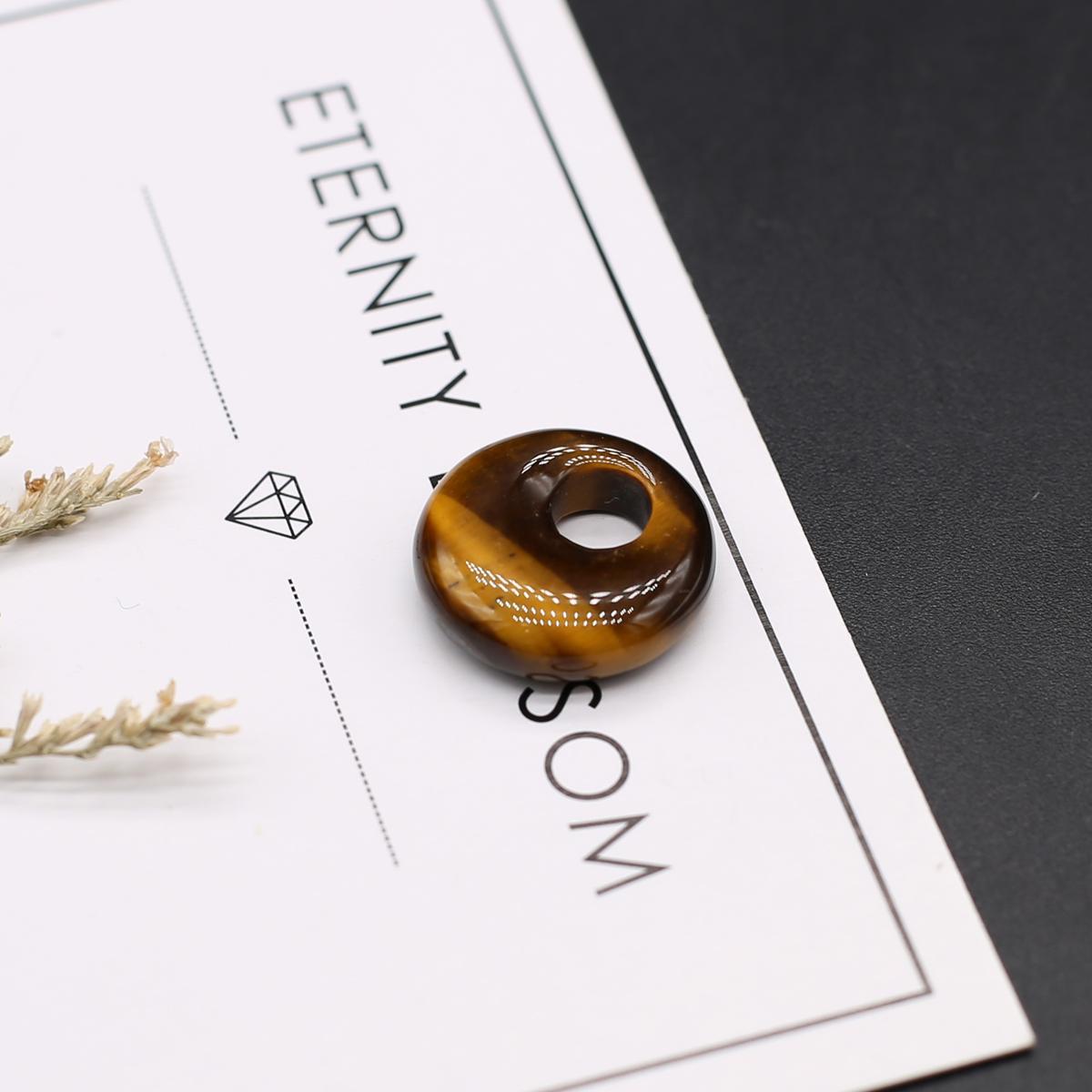 

Бусины из натурального камня, круглые кристаллы с большим отверстием, розовый кварц, аметист, агат, зеленый авантюрин, бирюза, блестящие драгоценные камни, свободные бусины для изготовления ювелирных изделий, поделок своими руками 1Pc/18mm-Tiger Eye Stone