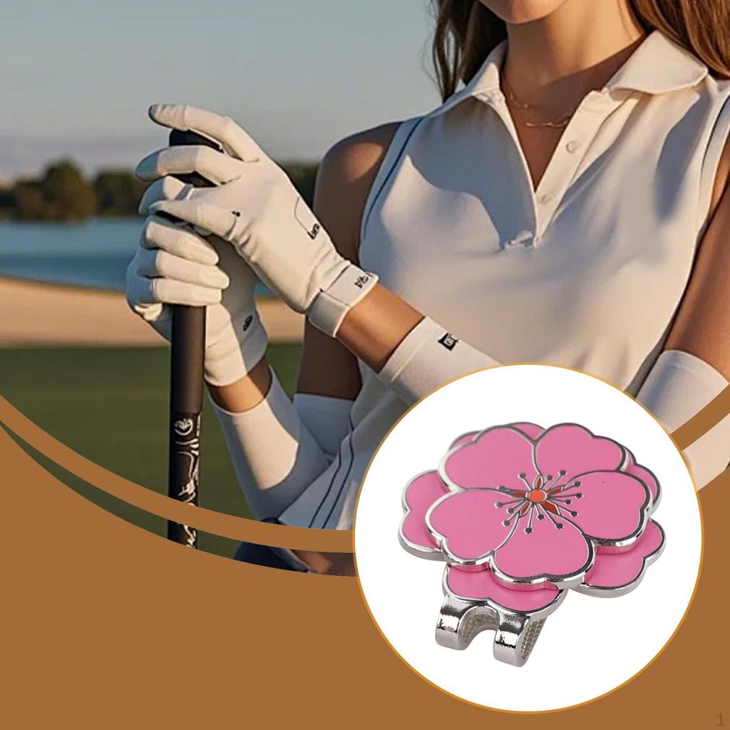 Decorative Golf Ball Marker with Hat Clip, Portable Pocket Accessory, Multifunctional And