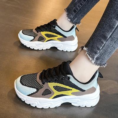 New Women's Leopard Pattern Tennis Fashion Mesh Breathable Comfortable Sports Shoes Women's Walking and Running Flat Shoes