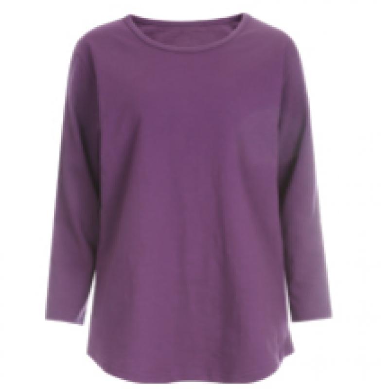 Shop   Women S Round Slub CoTTon 3 4 Sleeve T ShirT Ivory Dai wSh 1003