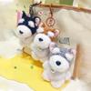 Jinnew Cute Plush Schnauzer Keychain With Bell For Bag Decoration Gift And