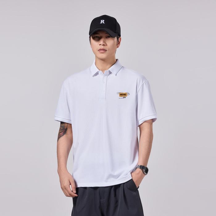 Men's Short-sleeved American POLO Shirt T-shirt Loose Lapel Summer New Men's Polo Shirt