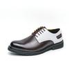 Fashion 2025 New Men Two-Tone Derby Dress Shoes Formal Business Oxfords Lace-Up Leather Shoes Non-Slip Sole Classic Office Shoes for Men