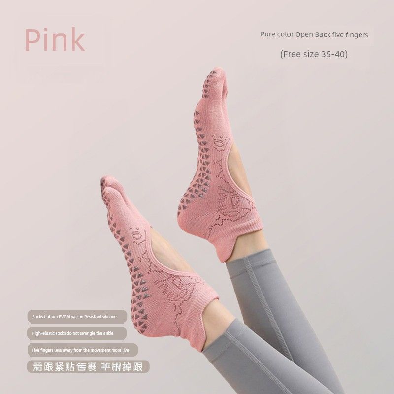 

Yoga Socks Professional Non-Slip Socks Women Summer Toe Socks Pilates Socks Aerobics Socks Sports Fitness Socks Toe Socks Pink [toe Non Slip]]