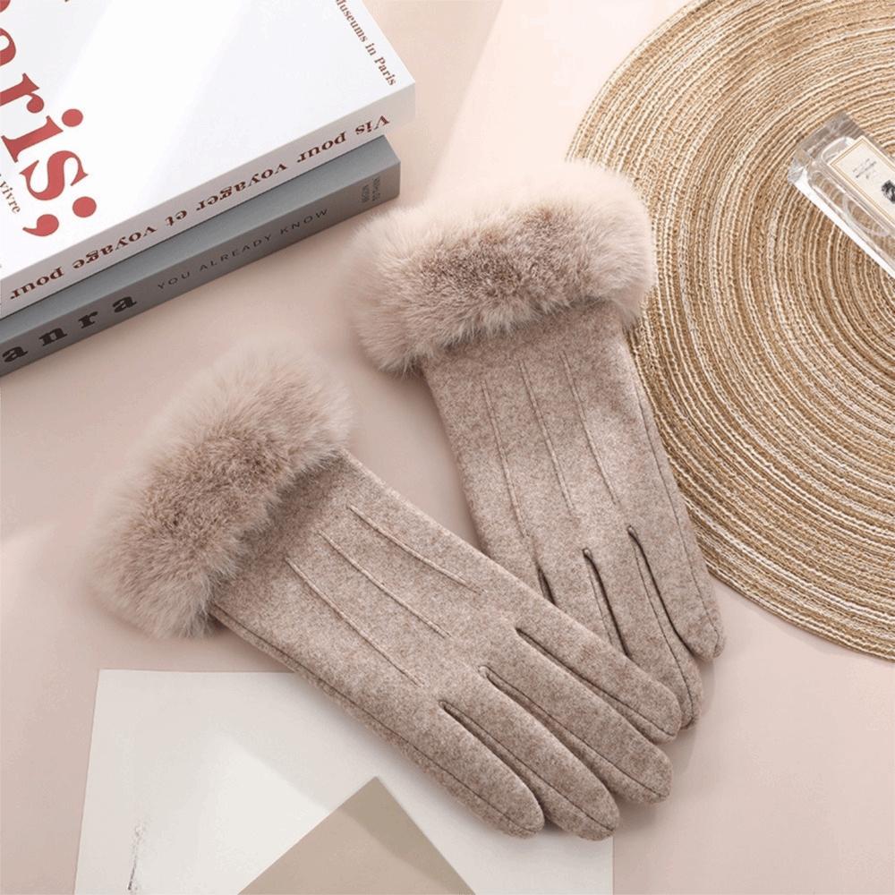 

Windproof Touch Screen Gloves Wear-resistant Mittens Vintage Cycling Gloves кофейный