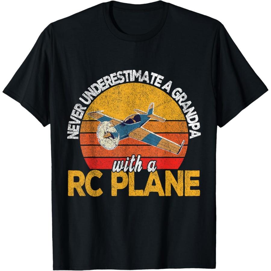 

Funny RC Plane Grandpa Model Airplane Pilot Retro T-Shirt XXXXXL чорний