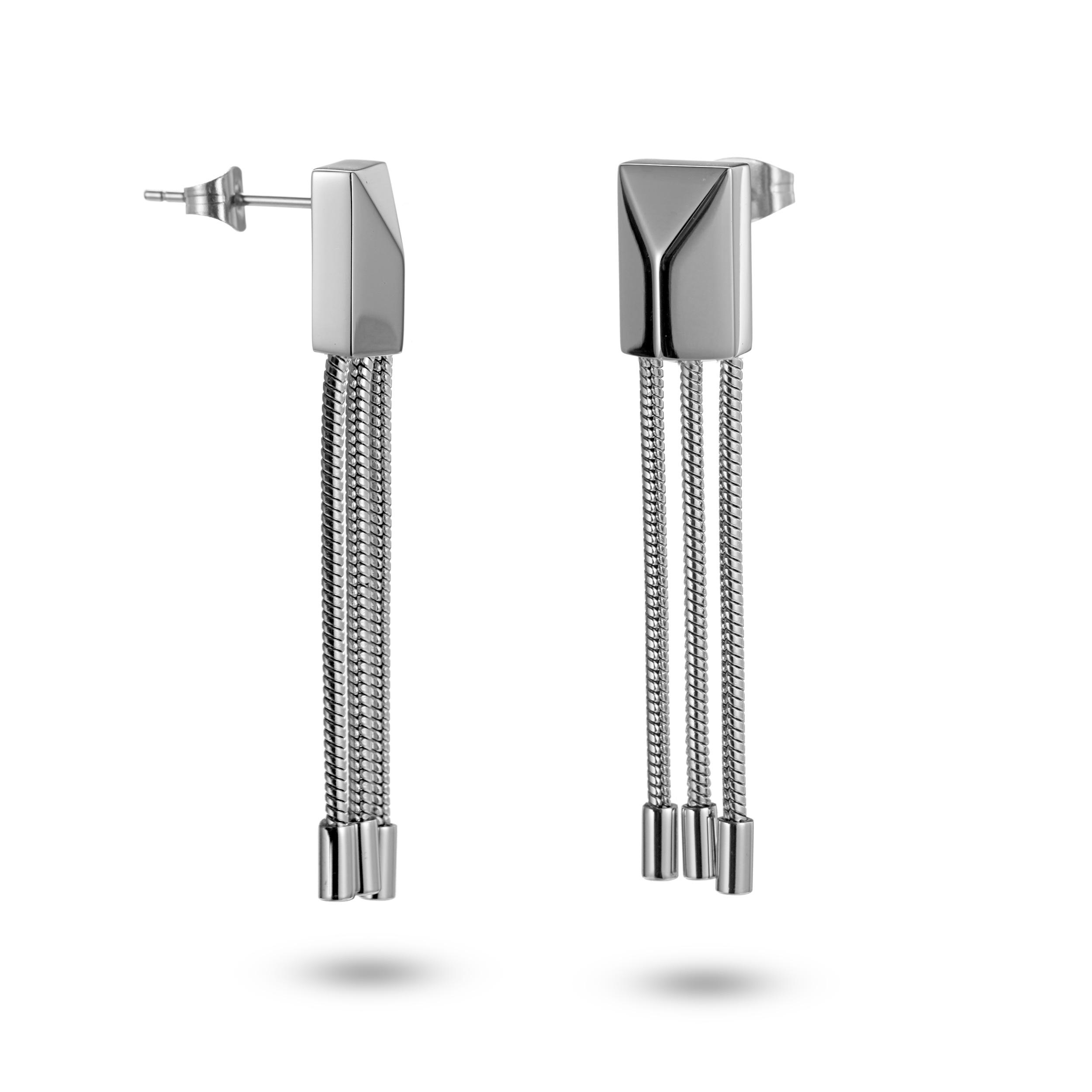 

ТИТАНОВАЯ СЕРЬГА титановая серьга с 3 шт. декоративной цепочки из нержавеющей стали и стопором-бабочкой с блестящей отделкой