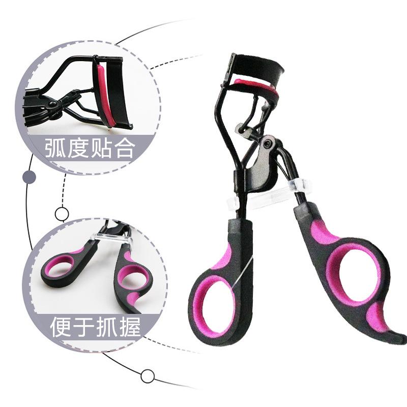 Eyelash Curler with Silicone Pad Eyelash Partial Curling Aid Beauty Tool Portable Stainless Steel Wi