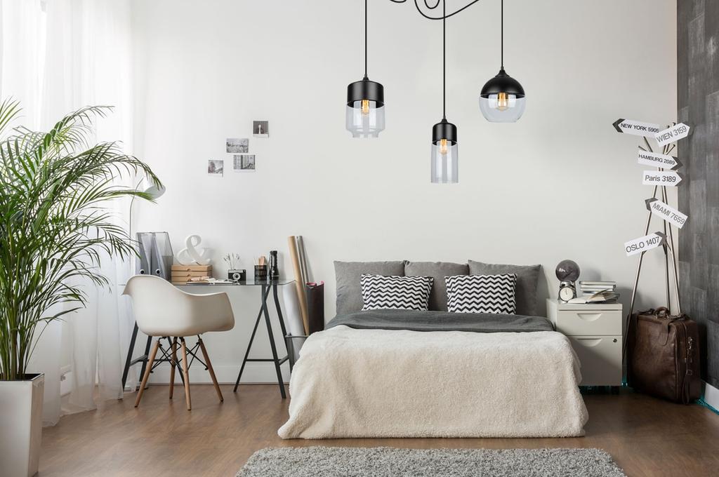 ELEGANT SPIDER HANGING LAMP GLASS SHADE
