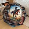 1 Stück Cowboyhut-Regenschirm-8-Speichen verstärkt tragbar faltbar Reise geeignet für alle Jahreszeiten Outdoor tägliche Nutzung-H0358