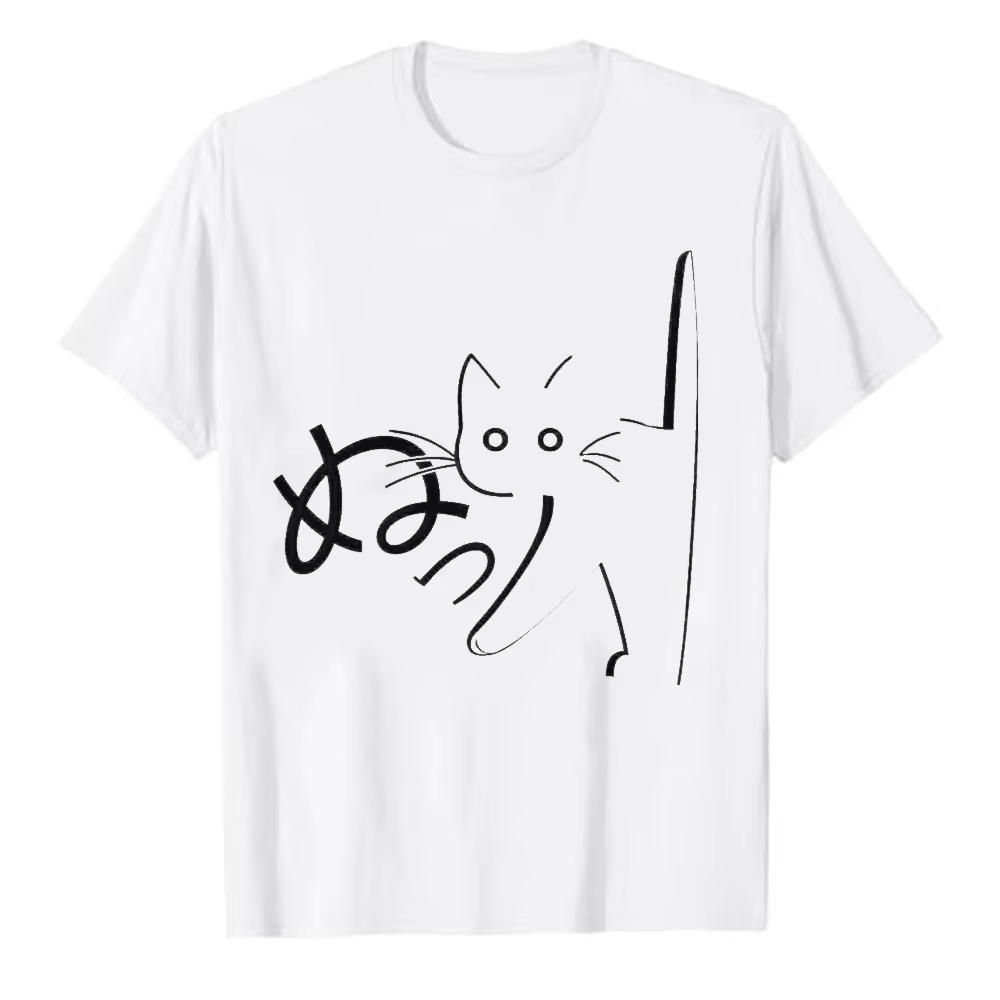 Summer Unisex Tshirt Printed With Patterns Summer Short Sleeved Street Style Casual Pure Cotton Clothing Tshirt