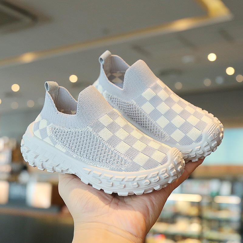 

Children s Sports Shoes - New Spring/Autumn Arrival, Breathable Mesh Casual Shoes for Boys, Soft-Soled Knit (Flywoven) Shoes for Girls, Toddler Shoes 21 серый