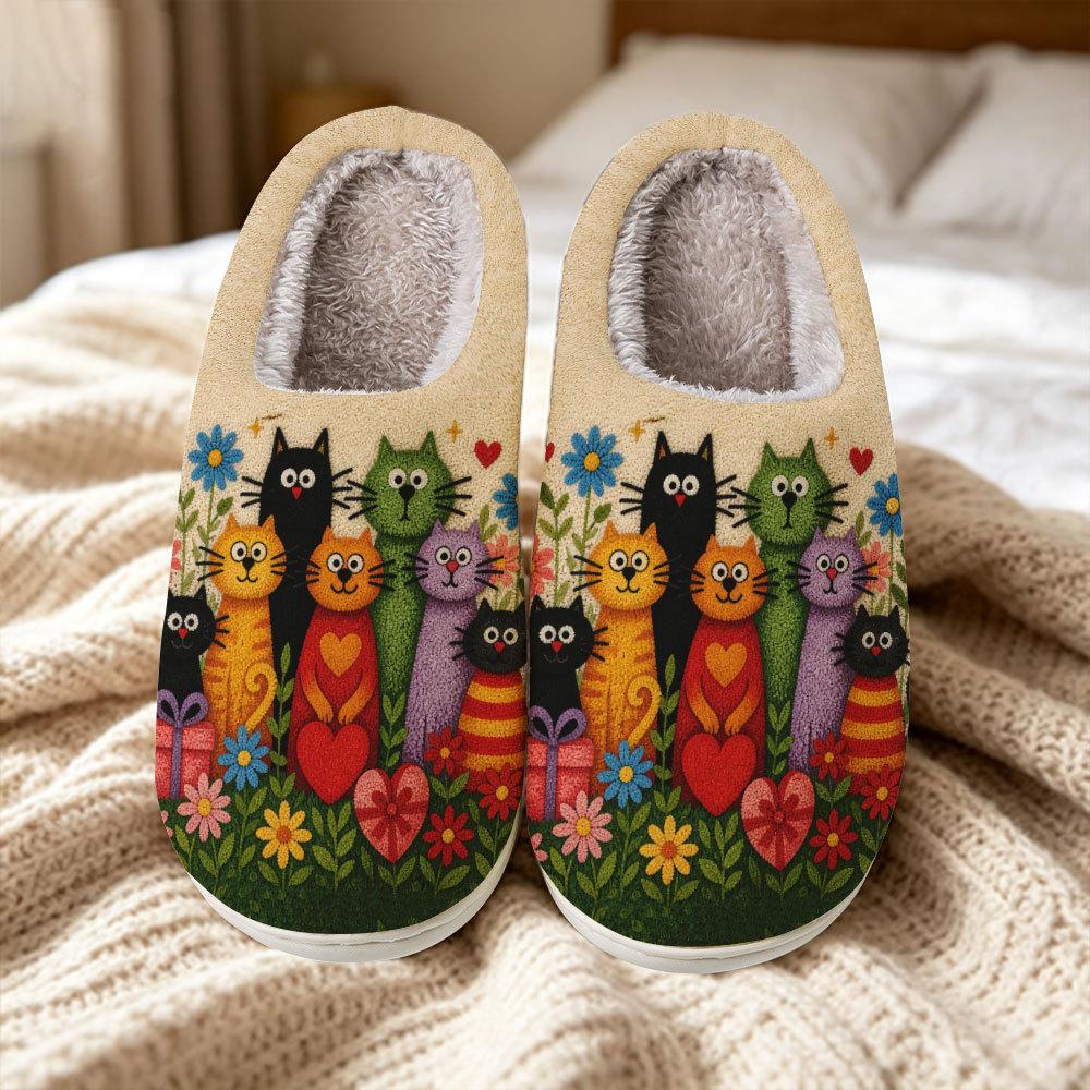 Casual Cotton Shoes - Cute Cartoon Home Slippers for Both Men and Women
