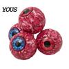 Spooky Scene Setter Props Halloween Hanging Eyeballs Decoration, 4 Pcs Scary Realistic Fake Blood Eyes in Bloodshot for Net Bag Haunted House
